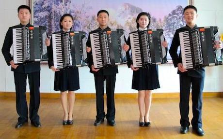 Young-accordion-players-from-the-prestigious-Kum-Song-Music-School-perform-in-Pyongyang-North-Korea